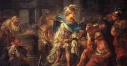 Alexander the Great cuts the Gordian Knot